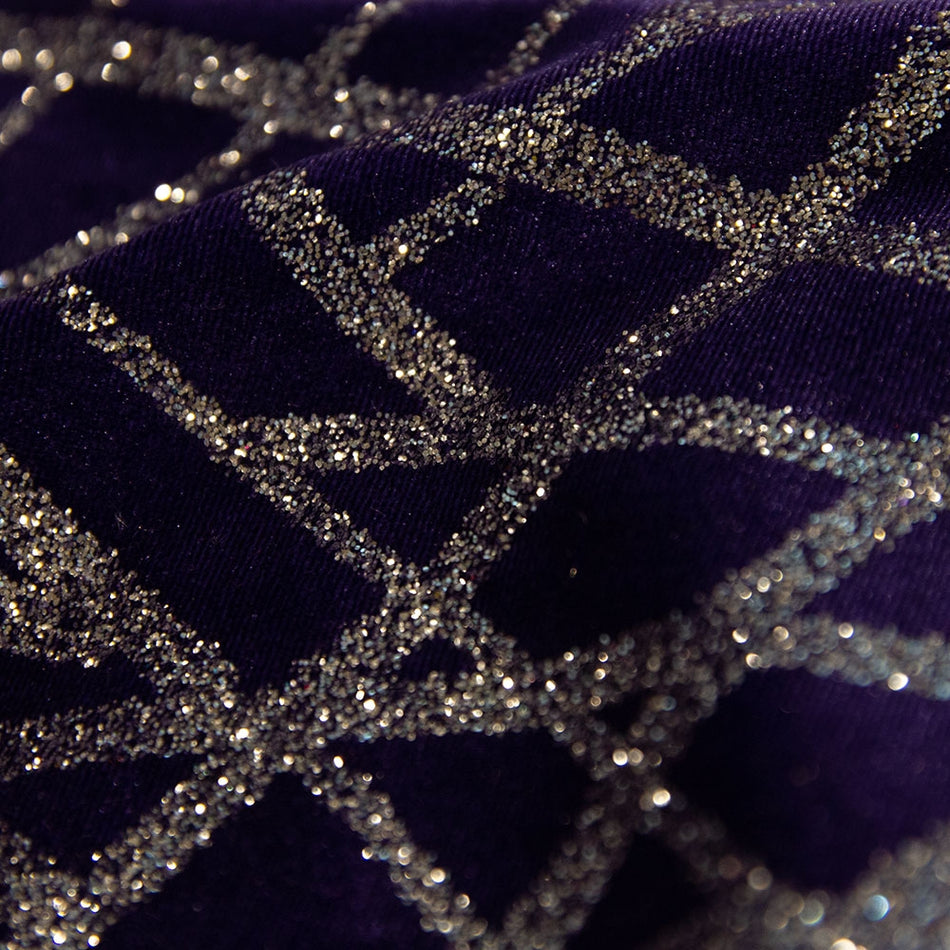 Glitter Chaos Stretch Velvet Fabric