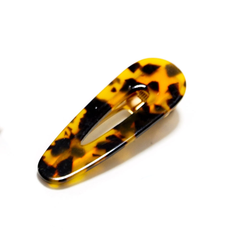 Snap Hair Clip French Barrette - Tortoiseshell (2 Pack)