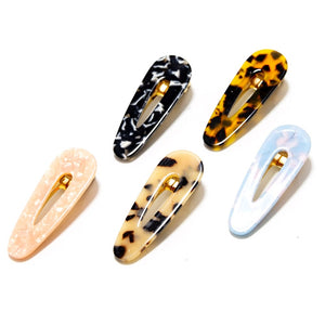 Snap Hair Clip French Barrette - Tortoiseshell (2 Pack)