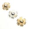 Open Petal Flower Metal Embellishments (24 Pack)