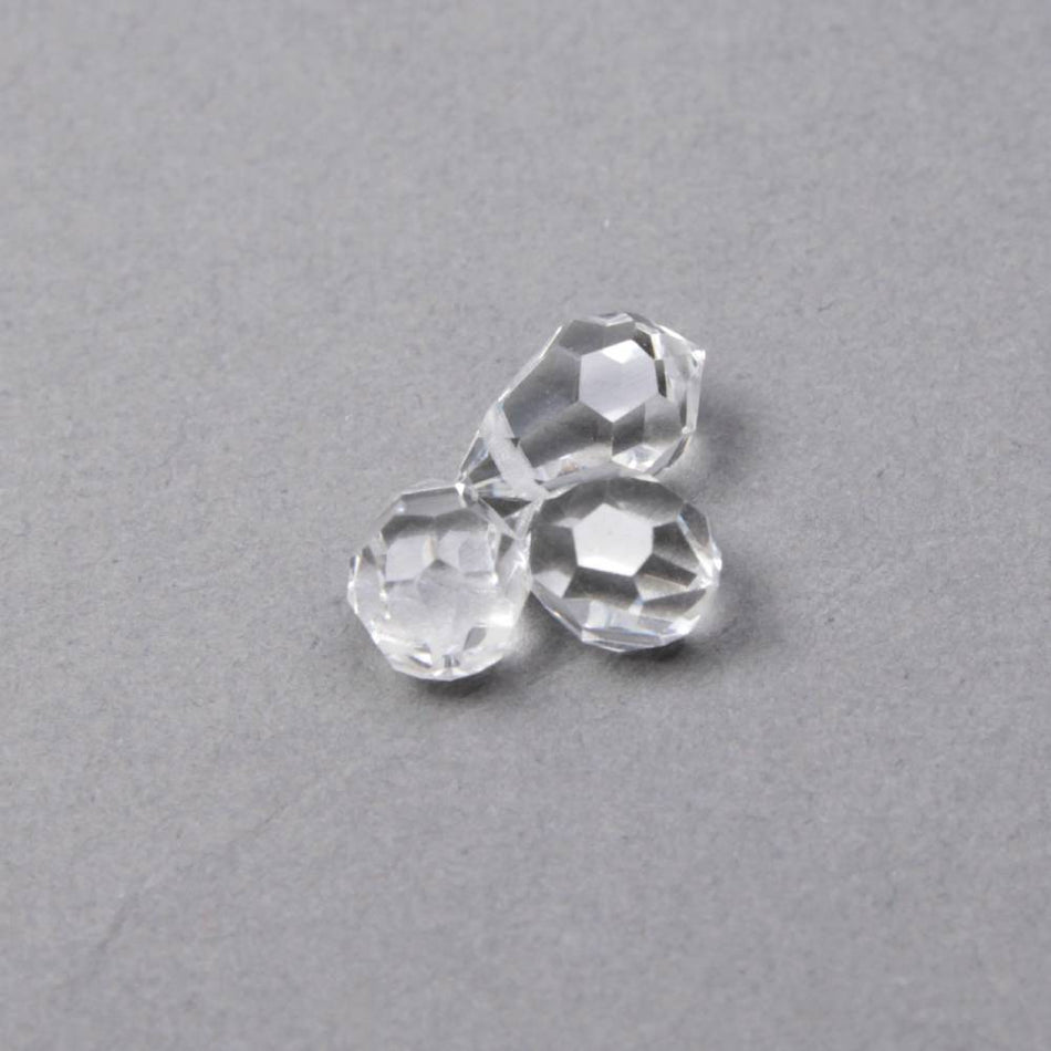 Preciosa Glass Briolette Faceted Teardrop Bead - 10x6mm (3 Pack)