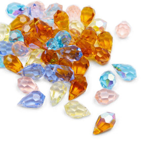Preciosa Glass Briolette Faceted Teardrop Bead - 10x6mm (3 Pack)
