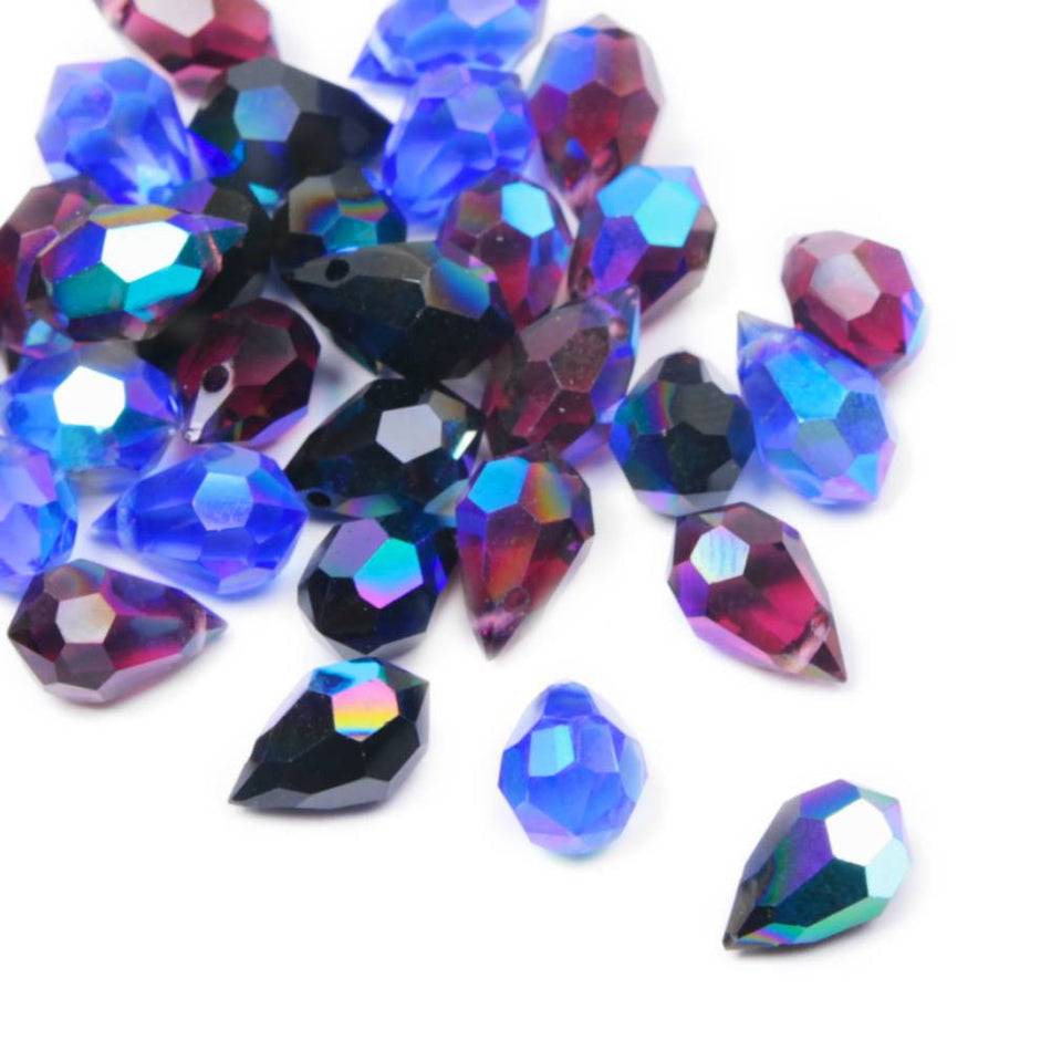 Preciosa Glass Briolette Faceted Teardrop Bead - 10x6mm (3 Pack)
