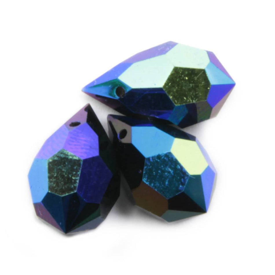 Preciosa Glass Briolette Faceted Teardrop Bead - 15x9mm (3 Pack)
