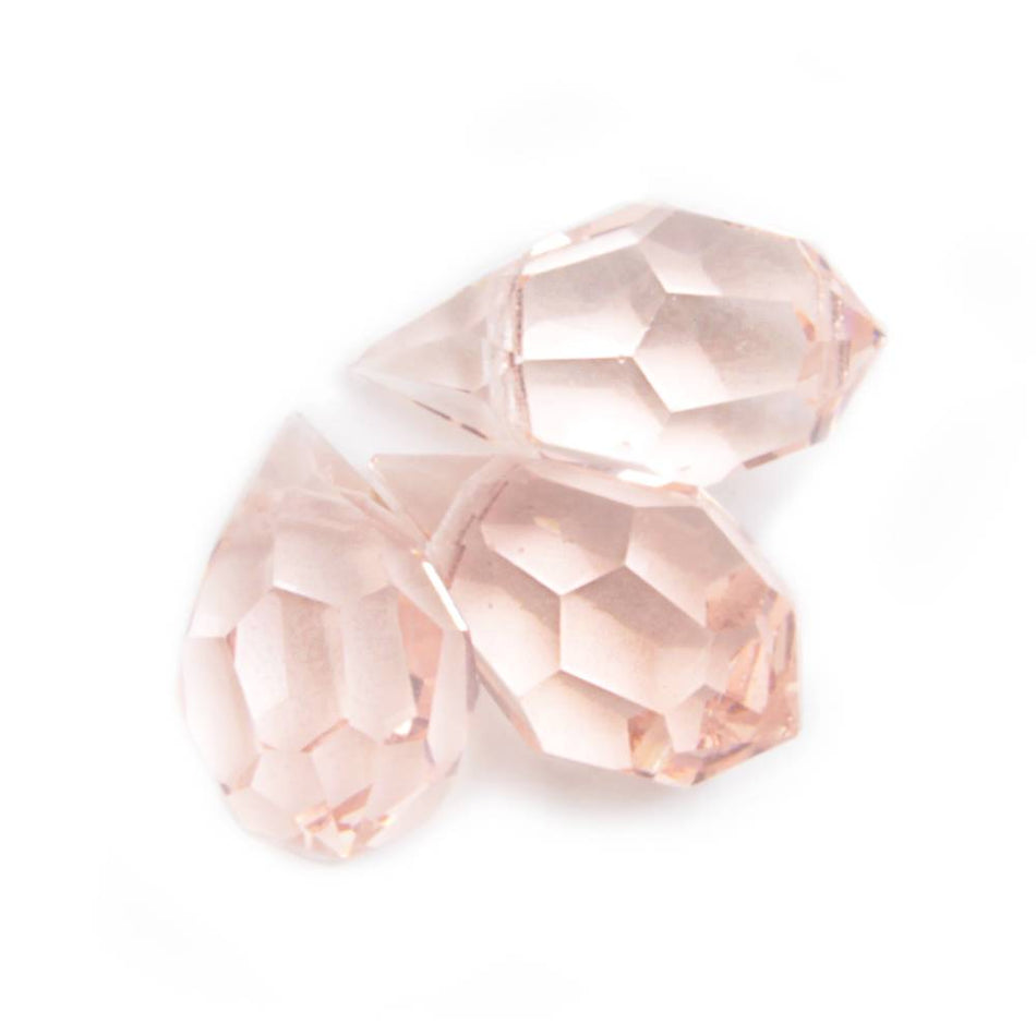 Preciosa Glass Briolette Faceted Teardrop Bead - 15x9mm (3 Pack)