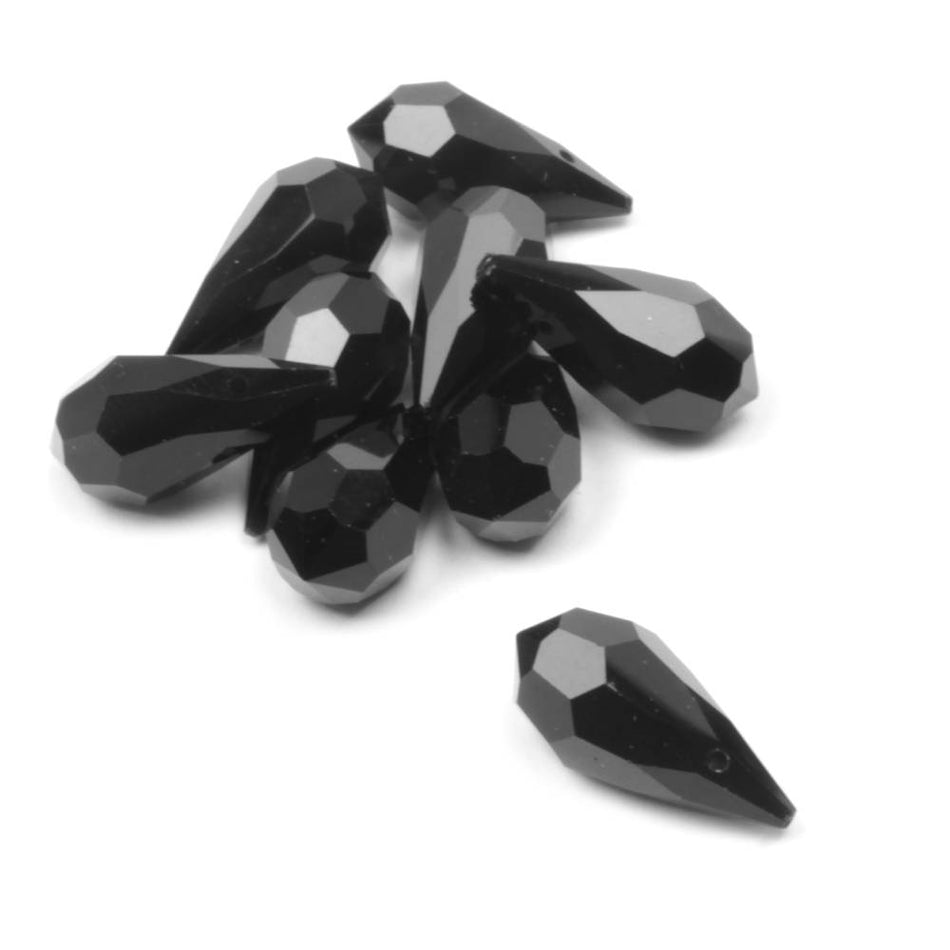 Preciosa Glass Briolette Faceted Teardrop Bead - 18x9mm (3 Pack)