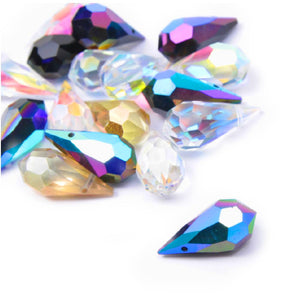 Preciosa Glass Briolette Faceted Teardrop Bead - 18x9mm (3 Pack)
