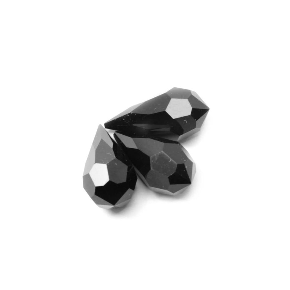 Preciosa Glass Briolette Faceted Teardrop Bead - 18x9mm (3 Pack)