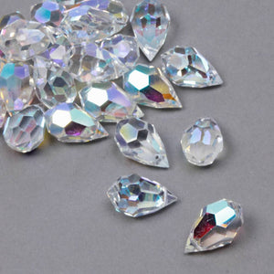 Preciosa Glass Briolette Faceted Teardrop Bead - 20x12mm
