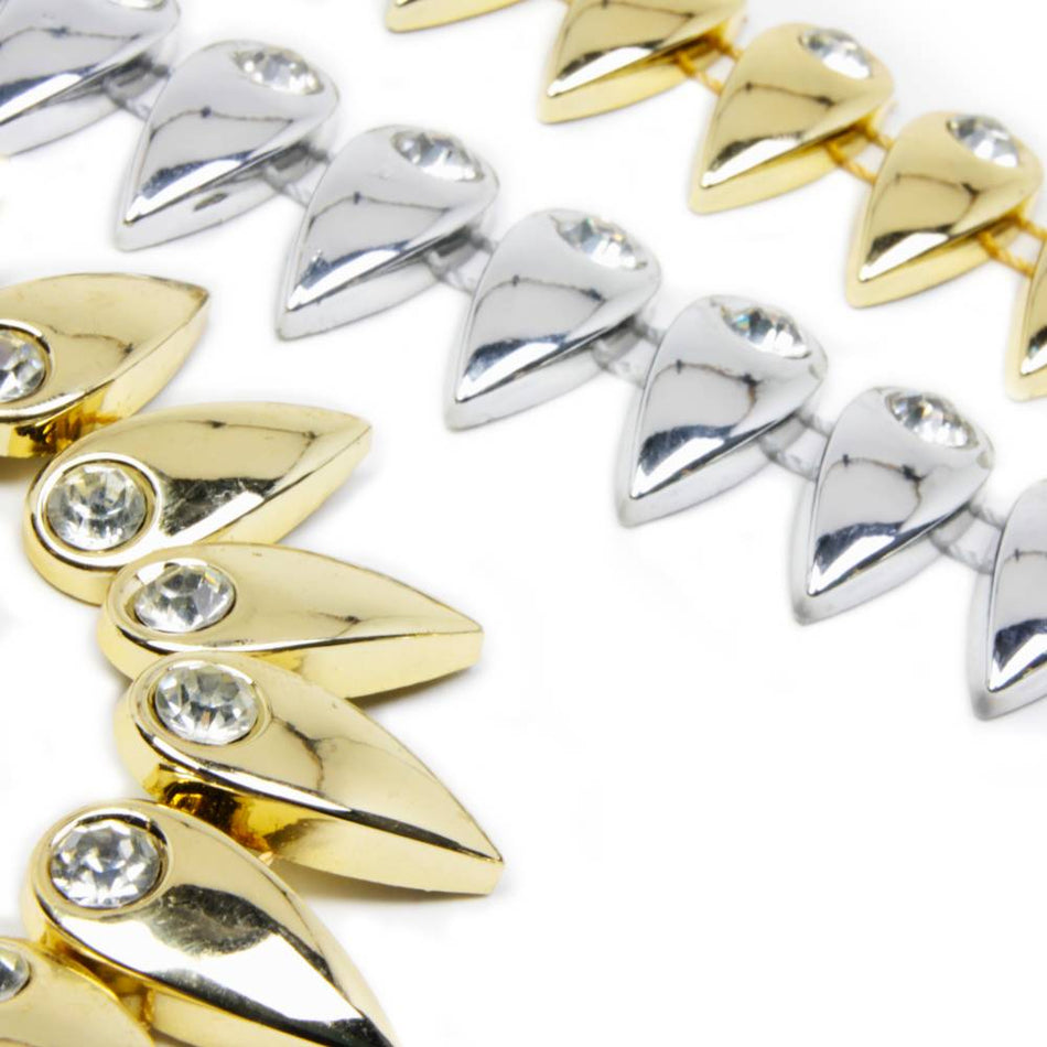 Teardrop Metallic Trim w Diamante