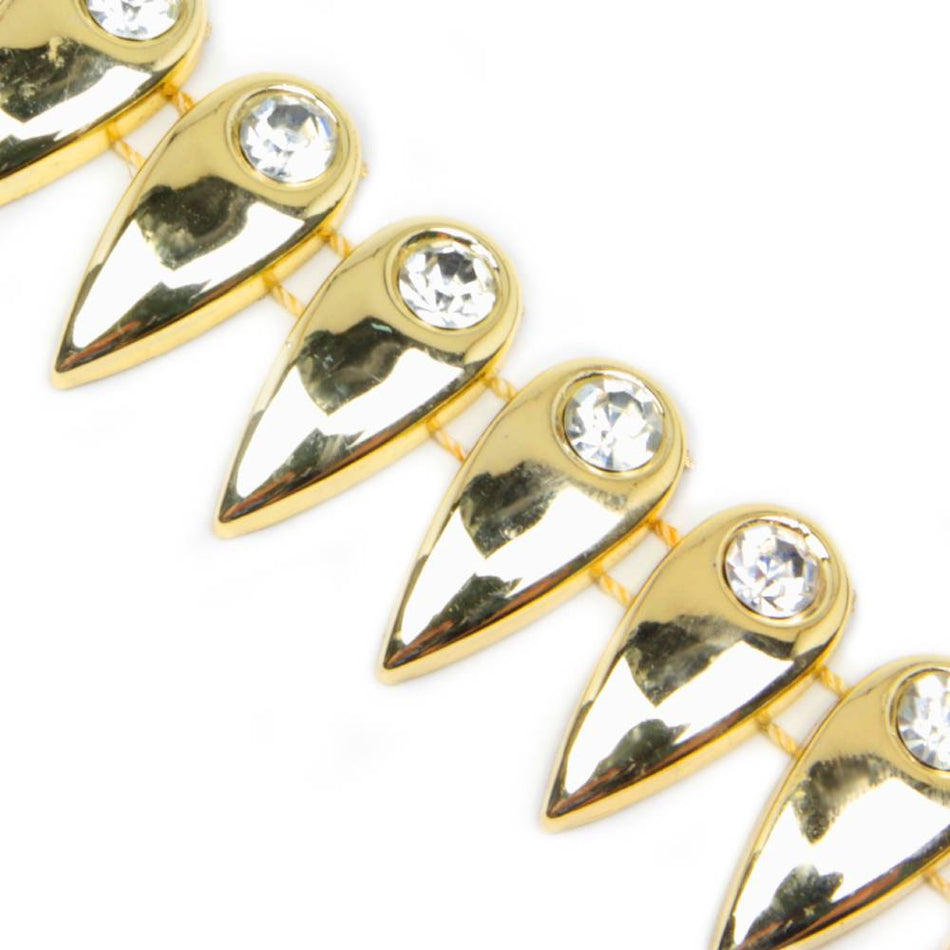 Teardrop Metallic Trim w Diamante