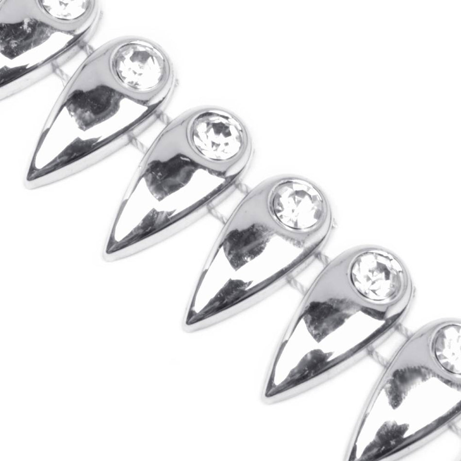 Teardrop Metallic Trim w Diamante