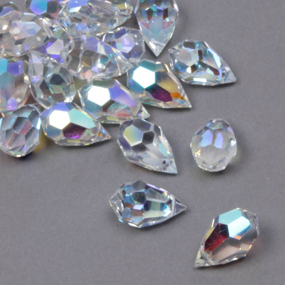 Preciosa Glass Briolette Faceted Teardrop Bead - 20x12mm