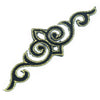 Royal Swirl Iron-On Embroidered Motif - 15.5 cm