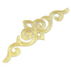 Royal Swirl Iron-On Embroidered Motif - 15.5 cm