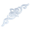 Royal Swirl Iron-On Embroidered Motif - 15.5 cm