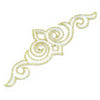 Royal Swirl Iron-On Embroidered Motif - 15.5 cm