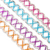 Metallic Lurex Criss-Cross Diamond Braid