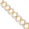 Metallic Lurex Criss-Cross Diamond Braid