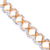 Metallic Lurex Criss-Cross Diamond Braid