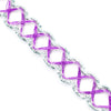 Metallic Lurex Criss-Cross Diamond Braid