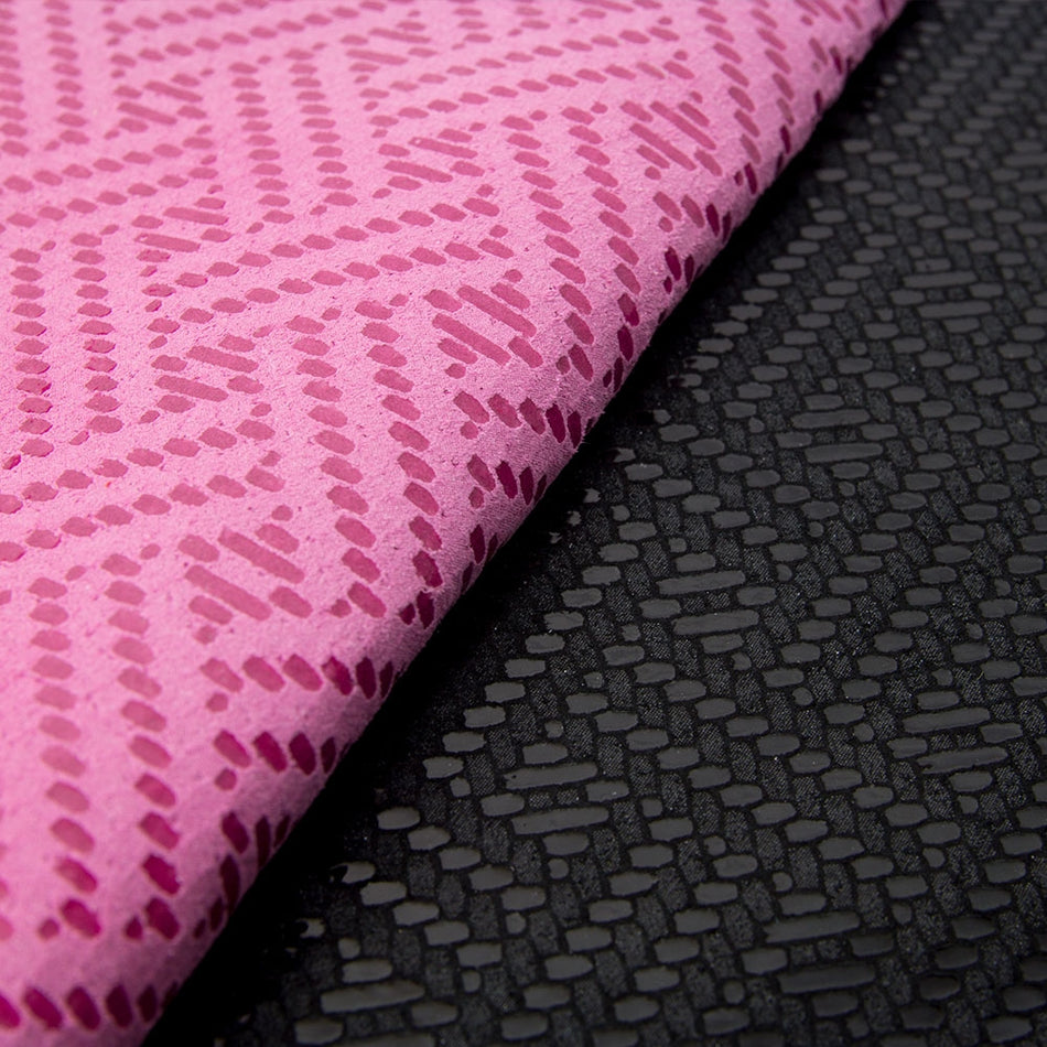 Suede Leather w Crosshatch Print