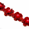 Daisy Flower Sequin  Trim w Beaded Centre