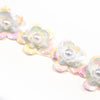 Daisy Flower Sequin  Trim w Beaded Centre