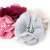 Flower Chiffon Diamante Pearl (Pair)
