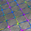 Holographic Diamante Stretch Mesh