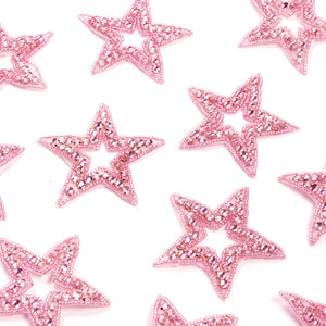 Diamante & Beaded Stars Motif (Pair)