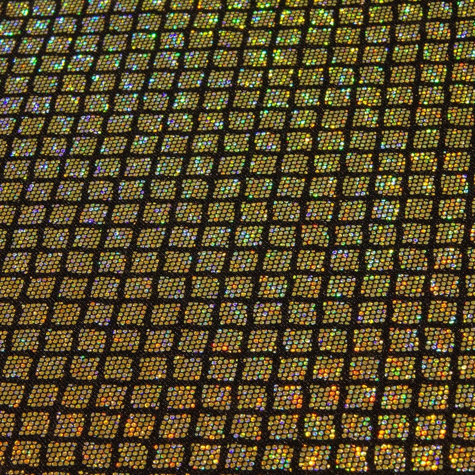 Holographic Diamonds Foil/Fog Finish Nylon Spandex