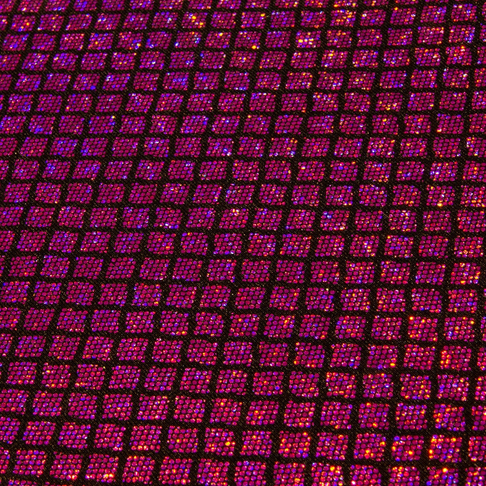 Holographic Diamonds Foil/Fog Finish Nylon Spandex