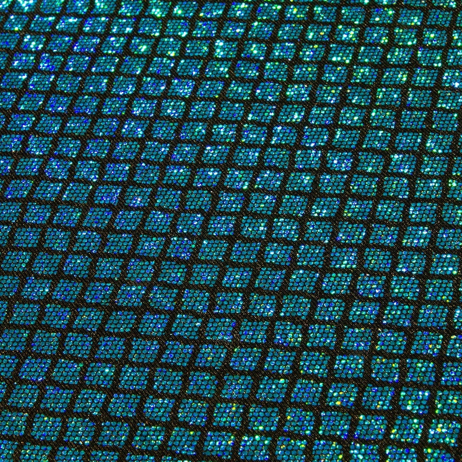 Holographic Diamonds Foil/Fog Finish Nylon Spandex