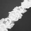 Rose Bloom Embroidered Trim w Crystals
