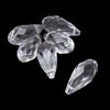 Glass Teardrop Briolette Faceted Pendant Beads - 8x18mm (6 Pack)