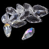 Glass Teardrop Briolette Faceted Pendant Beads - 8x18mm (6 Pack)