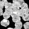 Glass Bicone Faceted Bead - 6mm - Clear (48 Pack)