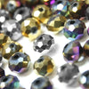 Glass Round Rondelle Faceted Beads - Metallic - 7x8mm (36 Pack)