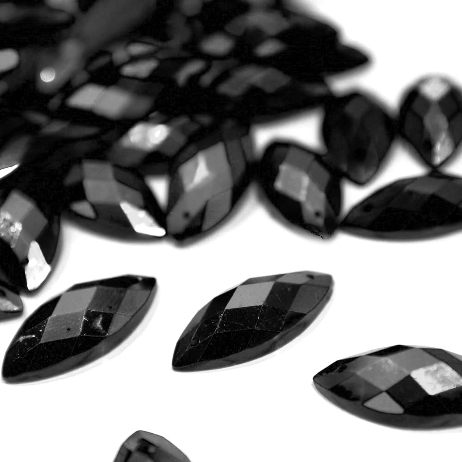 Horse Eye / Marquise Resin Sew-On Rhinestones