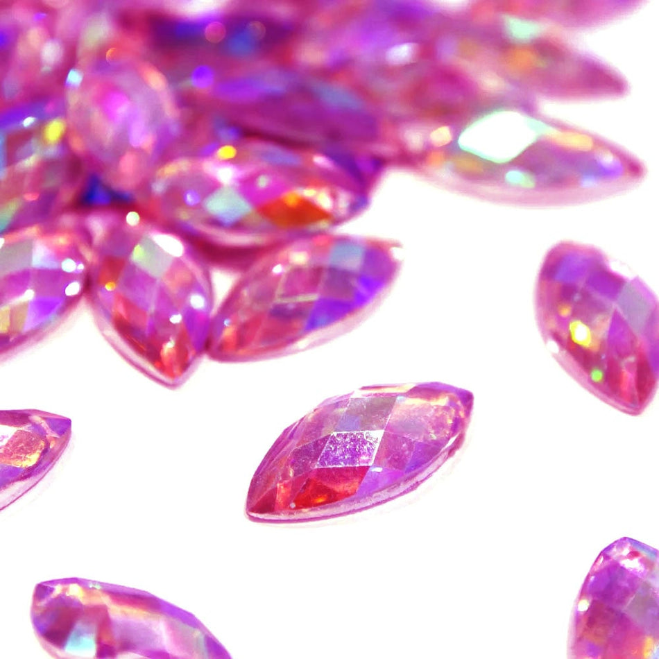 Horse Eye / Marquise Resin Sew-On Rhinestones