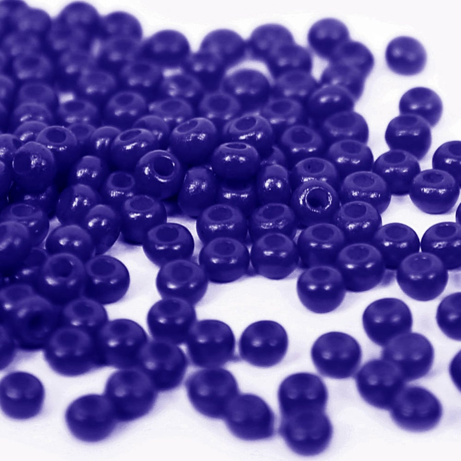 Opaque Round Glass Seed Beads - 8/0 3mm