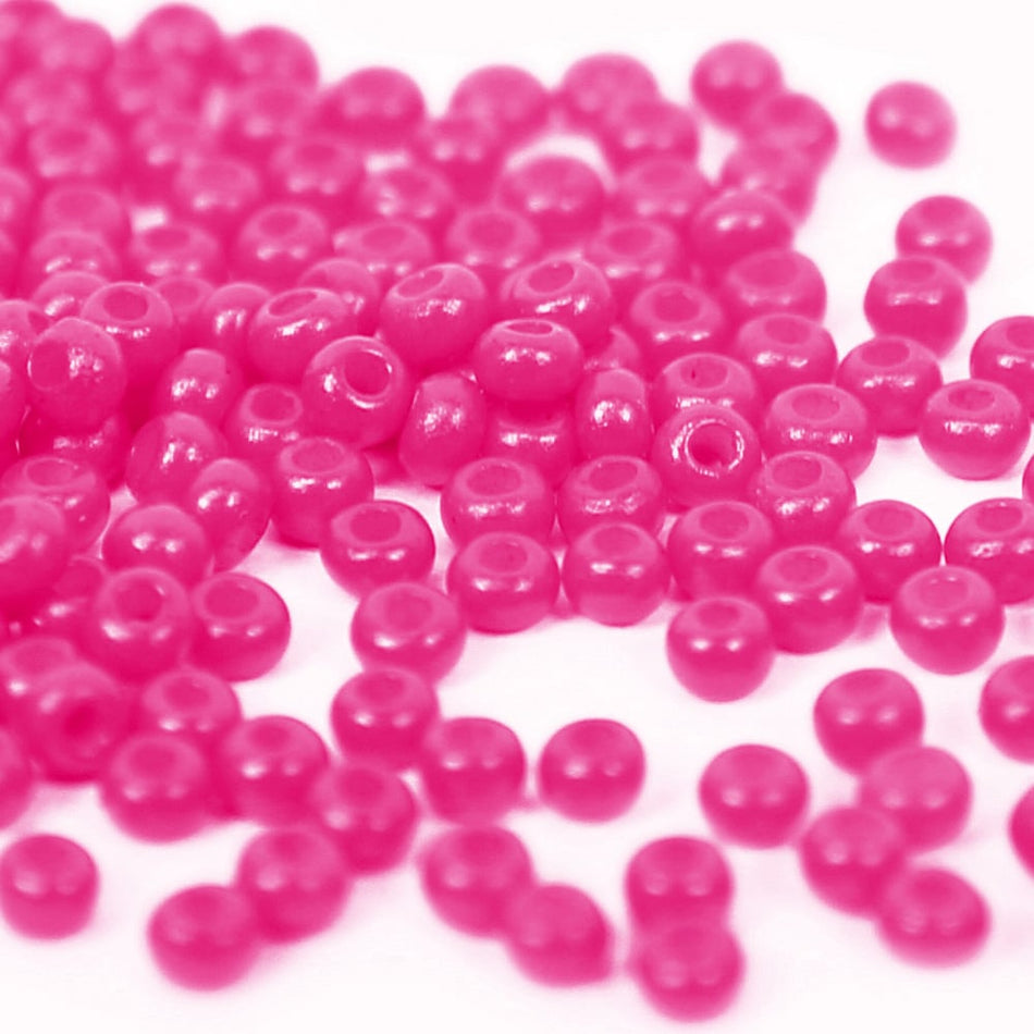 Opaque Round Glass Seed Beads - 8/0 3mm