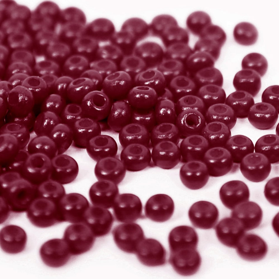 Opaque Round Glass Seed Beads - 8/0 3mm