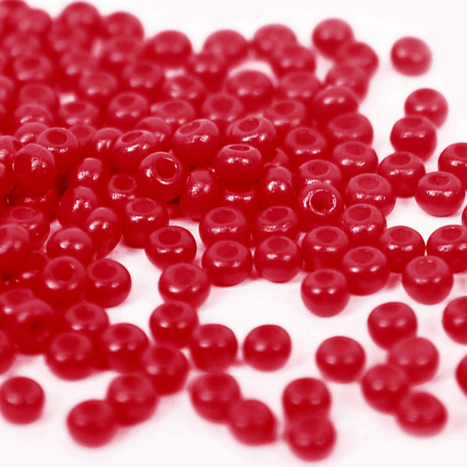 Opaque Round Glass Seed Beads - 8/0 3mm