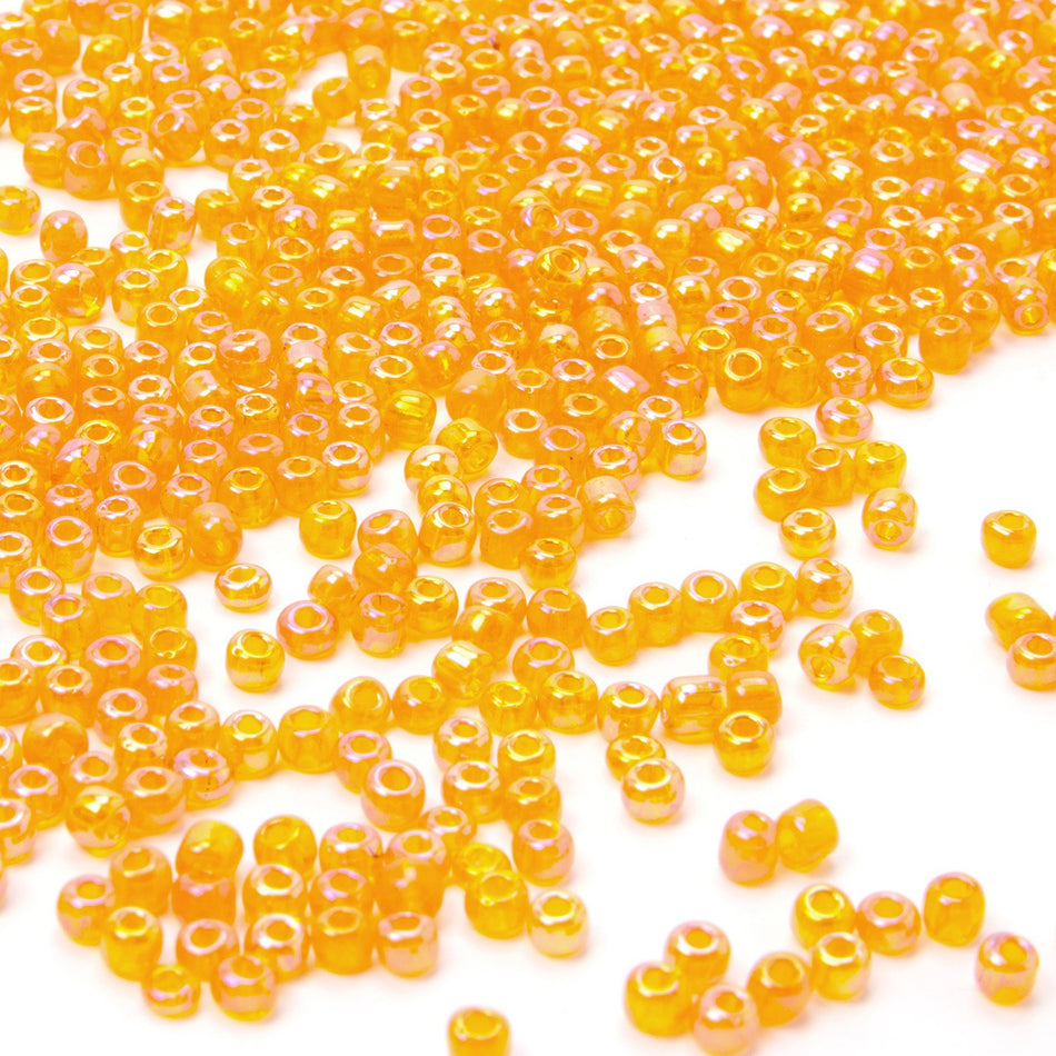 Transparent Round Glass Seed Beads - 8/0 3mm