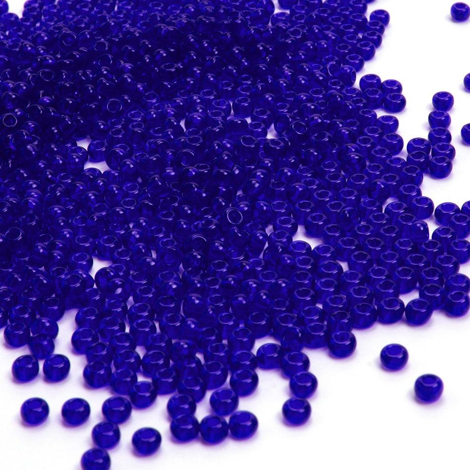 Transparent Round Glass Seed Beads - 8/0 3mm
