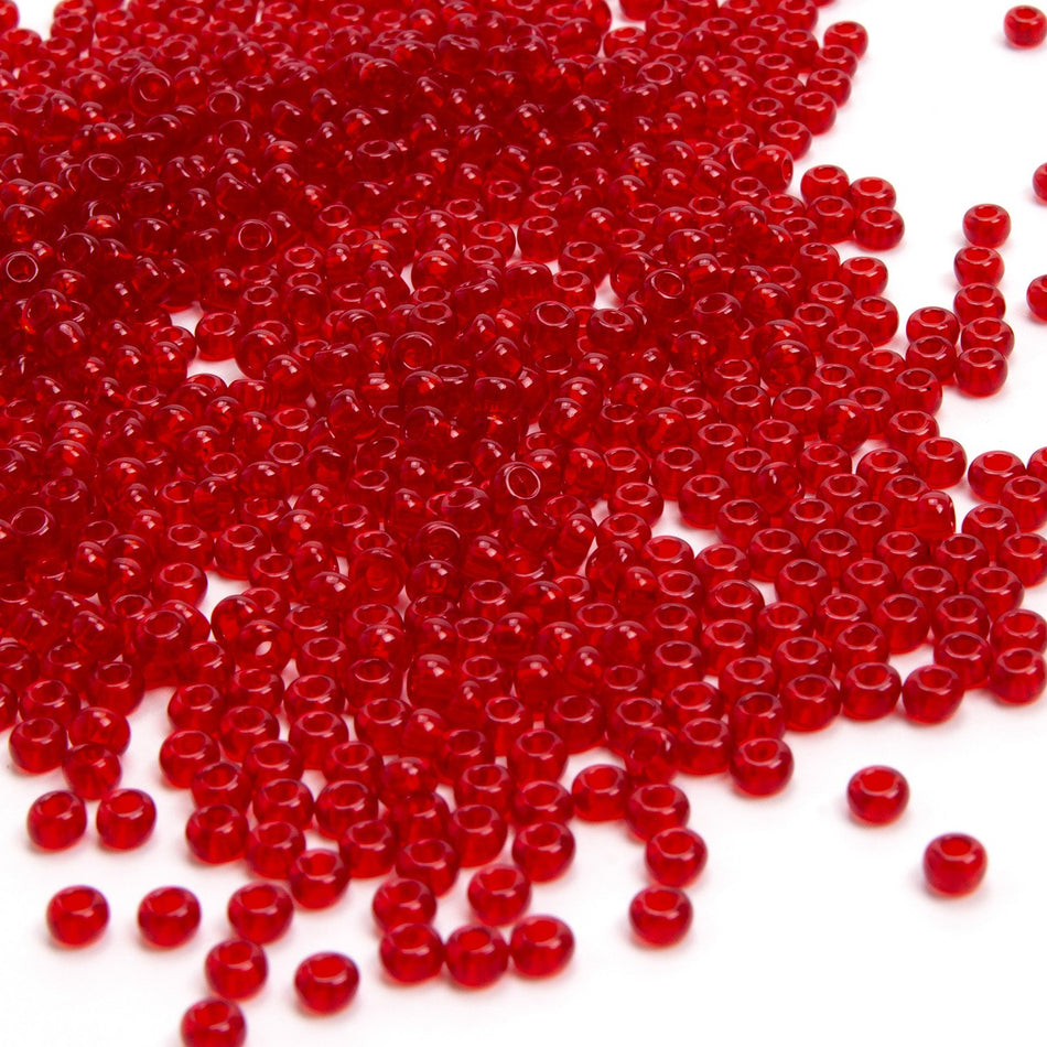 Transparent Round Glass Seed Beads - 8/0 3mm