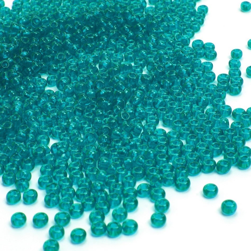 Transparent Round Glass Seed Beads - 8/0 3mm