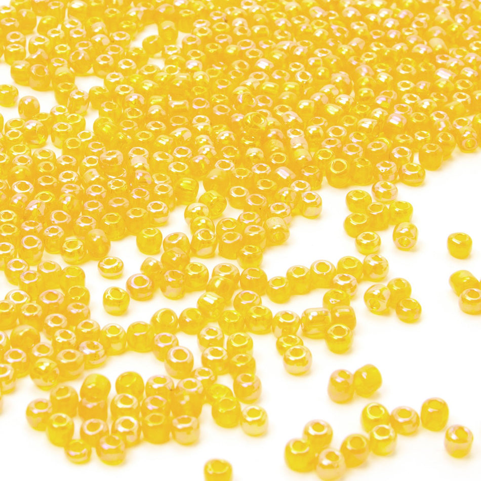 Transparent Round Glass Seed Beads - 8/0 3mm